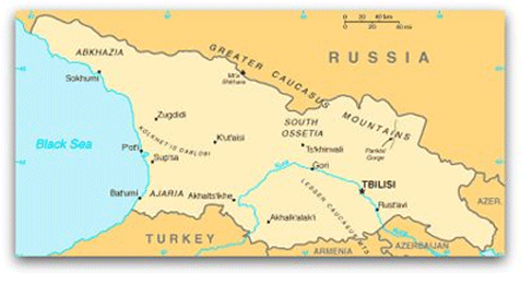 map Russia Georgia Turkey